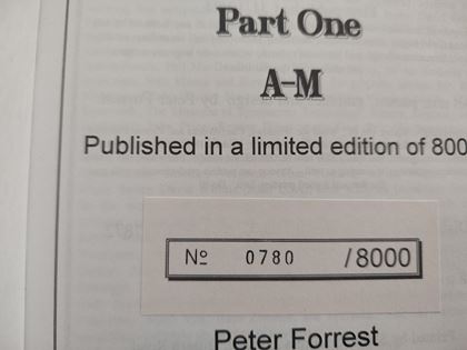 various-PETER FORREST A-M / N-Z BOOKS FIRST